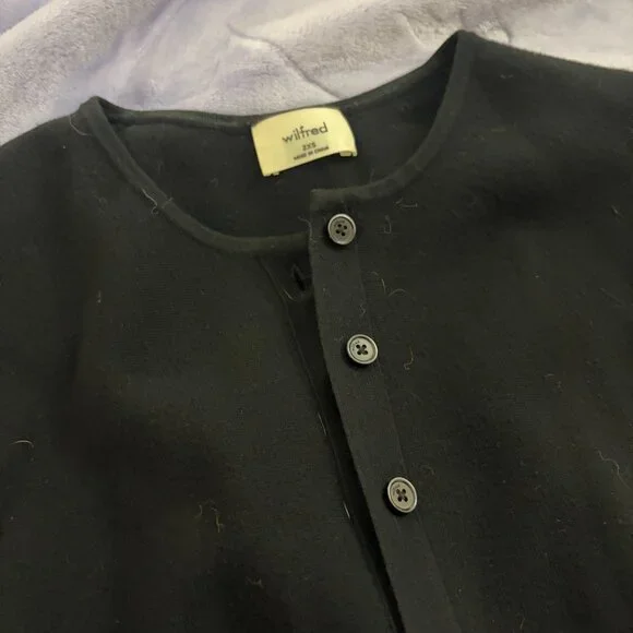 Aritzia Wilfred Golightly Cardigan in Black with tags - Picture 3 of 6